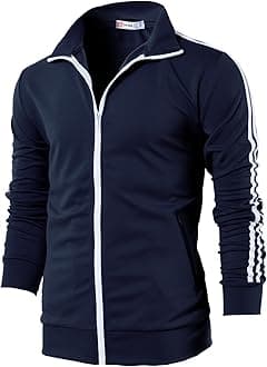 Mens Active Slim Fit Track Lightweight Jacket Zip-up Long Sleeve