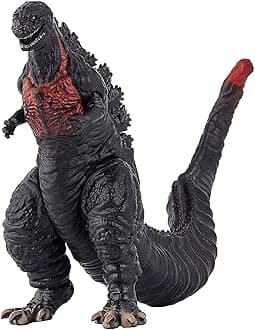 Action Figures PVC Anime Movable Collectible Model Statue Toys (Legacy Shin God Monster Zilla - Black (Red Spine), 17Cm)