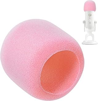 Pop Filter/Windscreen for Blue Yeti and Yeti Pro Microphones, Foam Mic Cover for Filtering Plosives and Hissing Noise