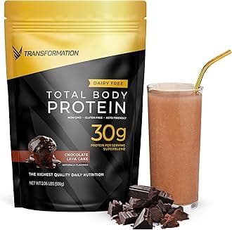 Transformation Protein Super Blend | Egg White, Collagen Peptides, and Plant Protein | 15 Billion CFU Probiotics | Digestive Enzymes | MCT Oil | BCAAs | Low Carb Shake for Men & Women | Chocolate