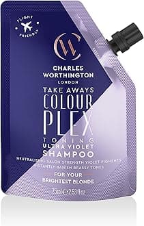 Colourplex Toning Ultra Violet Shampoo Takeaway, Travel Size, Purple Shampoo for Blonde Hair, Purple Toning Shampoo, 75ml