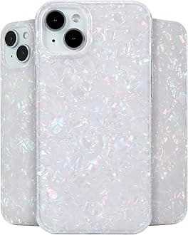 Hue - for iPhone 15 Plus Case - White Pearl Tort [10FT Drop Protection] - Shockproof Cover with Color Changing Effect | Cute and Unique for Women, Girls and Men (2023)