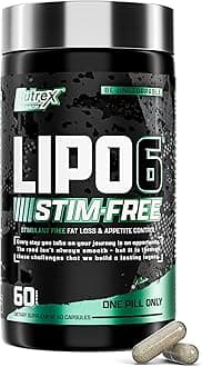 LIPO SIX Stim-Free Metabolism & Appetite Support Supplement – Reduce Hunger | Non-Stimulant Weight Management Supplement for Women and Men – 60 Servings