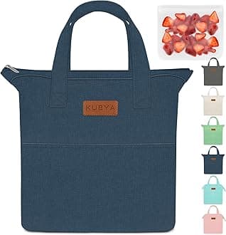 Lunch Box for Women, Lunch Bag for Women Men Adult Simple Lunchbox Reusable Lunchbag Insulated Lunch Boxes Large Capacity Cute Lunch Tote Bag, with Food Storage Bags for Work, Office or Picnic