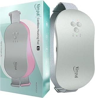 Slimpal Portable Heating Pad for Period Cramps, Electric Cordless Wearable Heat Pad for Menstrual Cramps Relief, 3 Timer Auto Off Setting, Stocking Stuffers Christmas Gifts Her Women Girl, Light Grey
