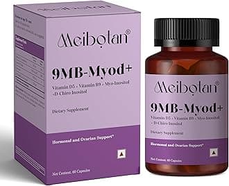PCOS PCOD Supplement Myo-Inositol & D-Chiro Inositol with Vitamins | Hormonal Balance & Healthy Ovarian Function Support for Women | 60 Capsule