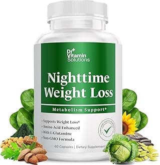 Nighttime Fat Burner Supplements - Appetite Suppressants for Weight Loss - Night-Time Fat Burner for Women and Men Supporting Sleep & Relaxation - Weight Loss Pills - 60 Capsules
