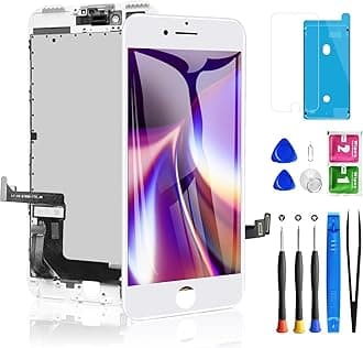 for iPhone 7 Plus Screen Replacement 5.5 Inch White, Diykitpl 3D Touch LCD Screen Digitizer Replacement for A1661,A1784,A1785, with Repair Tools Kit+Magnetic Screw Mats+Screen Protector