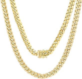 Nuragold 14k Real Yellow Gold Miami Cuban Link 6.5mm Chain Necklace (16"-30") Italian Jewelry for Men & Women