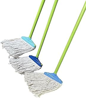 Mop Heavy Duty Industrial Cotton Mop with Long Handle | 120 Cm| Wet Mops for Home | Garage | Office | Workshop | Warehouse Floor Cleaning