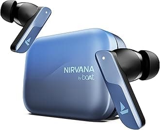 Boat Nirvana X TWS,Knowles Dual Drivers, Hi-Res Audio LDAC, App Support,4Mic ENx,Dual Pair,Spatial Audio,Fast Charge, Bluetooth Earbuds, TWS Ear Buds Wireless Earphones with mic (Mist Blue)
