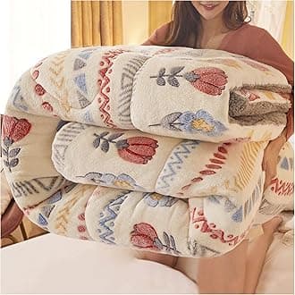 Down Duvet, Cashmere Quilt, Quilt/quilts, Comforter, Winter Quilt Thicken Lamb Cashmere Duvet for All Seasons, Soft and Durable Heavy Quilts, Machine Washable,H,200x230cm(4kg) [Energy Class A]