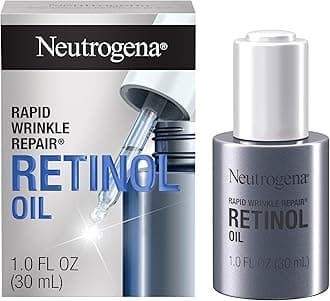 Neutrogena Rapid Wrinkle Repair Retinol Oil With Concentrated Retinol SA, Lightweight Anti-wrinkle Treatment Serum for Deep Wrinkles, 1.0 Fl. Oz, 1 Fluid Ounce