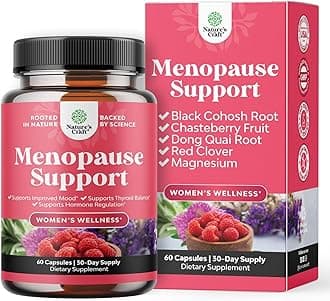 Natural Menopause Supplements For Women - Perfect Hormonal Balance, Night Sweating & Hot Flashes Relief Black Cohosh With Resveratrol Dong Quai