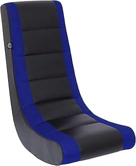 The Crew Furniture 512090 Classic Video Rocker Black/Blue Mesh Racing Stripe