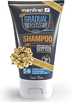 MENFIRST Gradual Gray 3-in-1 Grey Hair Reducing SHAMPOO For Men with Light Shades, Blonde and Medium Brown - Clean, Darken, Condition, and Gradually Reduce Grey Hair Color for Lighter Shades - S