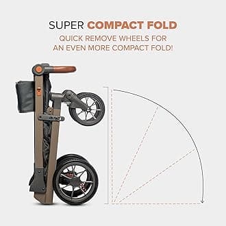 Wadabuggy | Premium Compact Folding Shopping Cart | Easy to Push, Maneuverable Luxury Cart with Extra Storage Baskets | Super Compact, Lightweight, & Easy to Carry