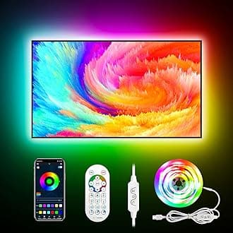 Daymeet TV Led Backlight,13.1ft LED Lights for TV, Led TV Lights for 40-65 inch TV/Monitor, ICRGB USB Led Strip Lights for TV, LED Strip Lights Sync with Music, Bluetooth APP Control with Remote