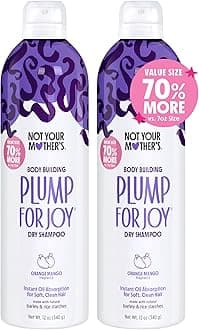 Not Your Mother's Plump for Joy Jumbo Dry Shampoo (2-Pack) - 12 oz - Dry Shampoo for Instant Hair Oil Absorption - For All Hair Types