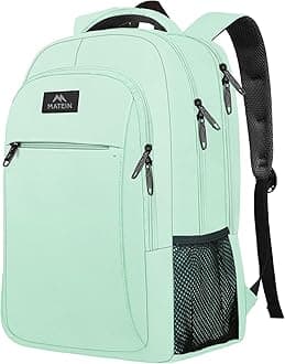 Travel Laptop Backpack, 15.6 Inch Computer Backpack, Slim Lightweight Fashion Water Resistant Womens Traveling Backpack Casual Daypack for College Office, Mint Green