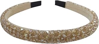 - Crystal Beaded Plastic Fancy Party Wedding Hairband For Girls