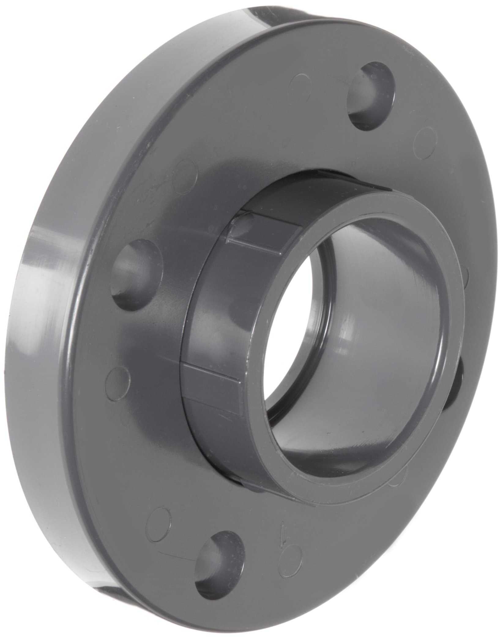 Spears 854-020 PVC Pipe Fitting, Van Stone Flange, Class 150, Schedule 80, Gray, 2" Socket