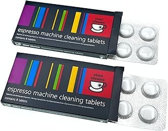 Cafetto Cino Cleano Espresso Machine Cleaning Tablets, for Breville Espresso Machines, Descaling Tablets for Baristas (Pack of 2, 16 Tablets)