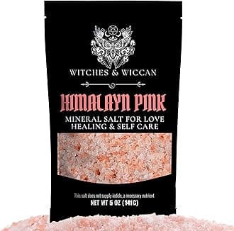 Pink Himalayan Salt for Love, Self-care, and Healing Rituals – Himalayan Pink Salt Ideal for Baths, Spells, and Circle Casting – 5 Oz Bag, Witches & Wiccan