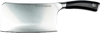 Equilibrium 16.5cm Cleaver, German Stainless Steel Blade, Black Handle, Silver