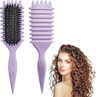 Curly Hair Brush, Curl Defining Brushes, Styling Brush for Curly Hair, Shaping and Defining Curls Brushes for Women (Purple)