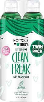 Not Your Mother's Clean Freak Refreshing Dry Shampoo (2-Pack) - 7 oz - Waterless Shampoo Instantly Absorbs Oil - Hair Essentials for All Hair Types