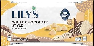 LILY'S White Chocolate Style No Sugar Added, Baking Chips Bags, 9 oz (3 Count)