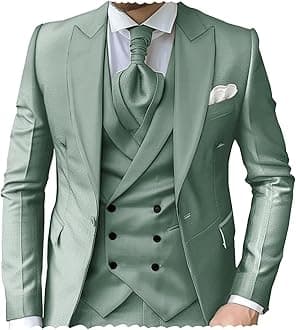 Mens 3 Piece Suits for Men Slim Fit Wedding Tuxedo Suit Fashion Formal
