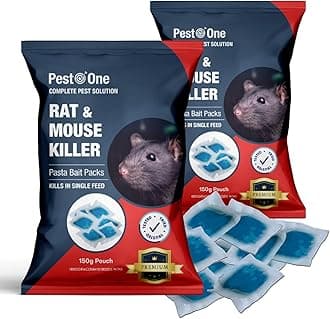 Pest O One Rat & Mouse Killer Pasta Bait Sachets 300g (30 x 10g) Rodent Bait Single Feed Brodifacoum 0.0025% w/w