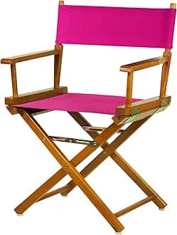 Casual Home 200-55/021-30 18" Honey Oak Frame-Magenta Canvas Director Chair Classic Height, OakFrame