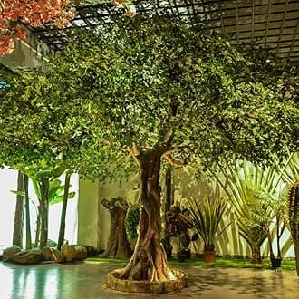 Fake Tree Simulation Tree Indoor Simulation Green Plant Large Banyan Tree Shopping Mall Hotel Floor Landscape Landscaping Atmosphere Decorative Tree 3m
