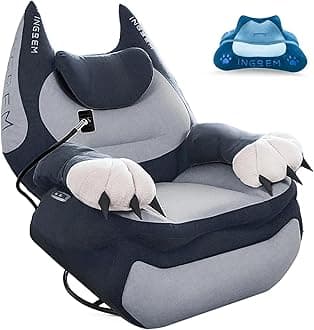 INGREM Smart Recliner with Adjustable Settings, Voice-Activated Home Theater Gaming Seat Rocker, Electric Lounge Chair Featuring USB Port ，Phone Holder and Cat Claw Armrest