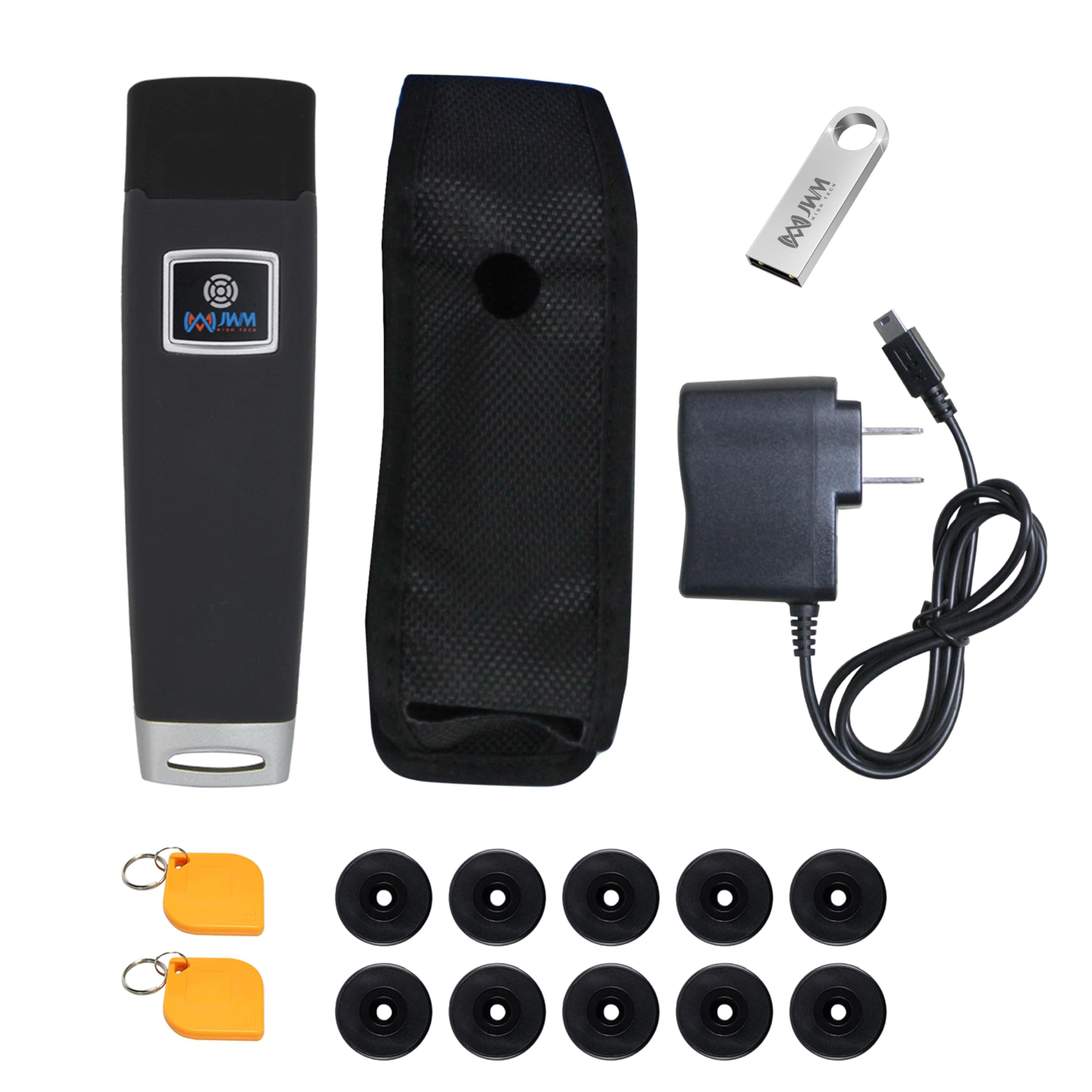 JWM RFID Guard Tour System with LCD Screen, Security Patrol Reader with Free Standalone Software for Hotel, Hospital, Warehouse and Logistics Security