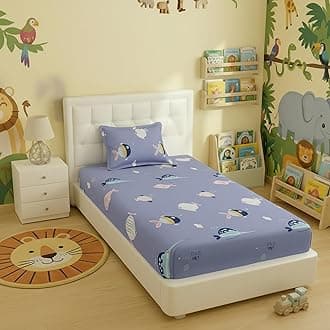 Filymore Fish Single Bedsheet for Kids Cute Purple bedsheet for Kids Cartoon ...