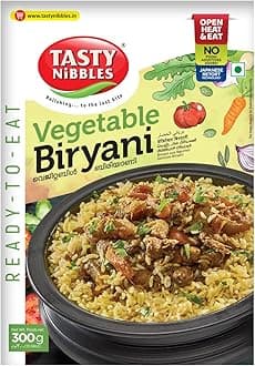 Ready to Eat Vegetable Biryani 300g| Open Heat & Eat | Vegetarian | No Added Preservatives | Japanese Retort Technology