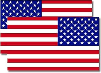 Magnet Me Up American Flag and Reversed American Flag Automotive Magnets, 7x12 Inches, Opposing 2 Pack, Heavy Duty Magnetic Vinyl for Car Truck and SUV