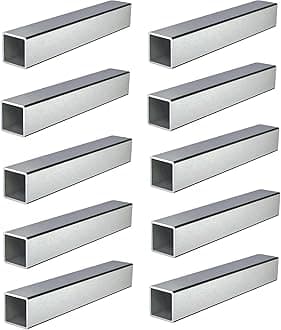 Stainless Steel Square Tubing Tube 20mm x 20mm x 1.5mm x 1320mm, 0.8" x 0.8" x 3/50" x 51.97" Long, 10 Pack 304 SS Square Tubings 1.5mm Thickness Polished Finished from Bopaodao