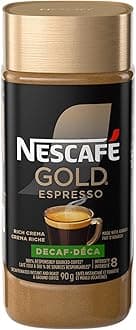 Nescafé 1 Gold Espresso Decaf Instant Coffee, 90 Grams 90g/3.2oz {Imported from Canada}