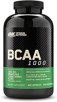 Instantized BCAA Capsules, Keto Friendly Branched Chain Essential Amino Acids, 1000mg, 400 Count