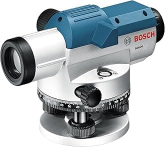 BOSCH GOL26 26X Automatic Optical Level, Includes Plumb Bob, Tool Kit, & Carrying Case