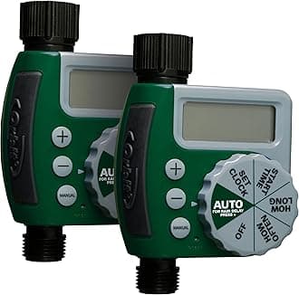 62067 1-Outlet Programmable Digital Hose Watering Timer, 2-Pack