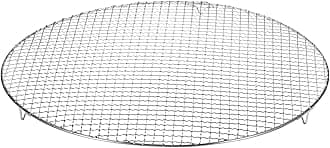 HARFINGTON Round Cooking Rack 19.7-inch Stainless Steel Cross Wire Barbecue Grill Net with 20mm Legs for Cooking Baking Steaming BBQ