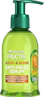 Garnier Fructis Sleek and Shine Anti-Frizz Serum, Frizzy, Dry, Unmanageable Hair, 5.1 fl; oz.