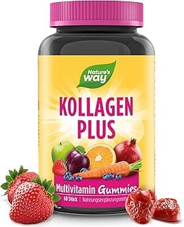 Alive! Hair, Skin & Nails Premium Gummies, Beauty Formula*, with Collagen, Biotin, Vitamins C & E, Strawberry Flavored, 60 Gummies