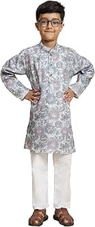 Pro-Ethic Style Developer Boy's Cotton Embellished Kurta Pajama for Baby Kids Ethnic Wear (S-166)
